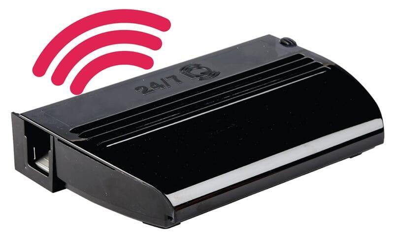 Electronically connected devices provide continuous monitoring of pest activity.